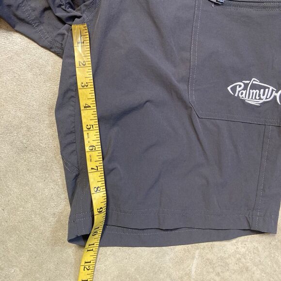 Palmyth Shorts Mens Medium Fishing Gray Boating‎ Flat Front Pockets - Picture 5 of 8